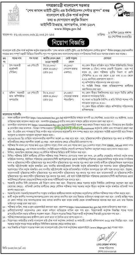 All Govt Job Circular 2024 .
